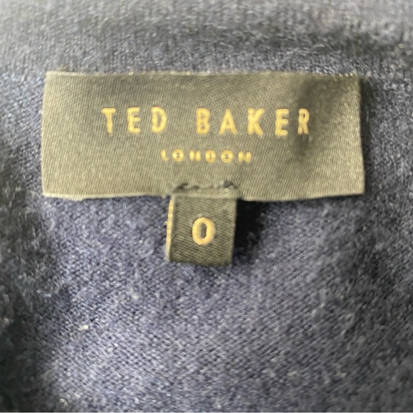 Ted Baker Wool Blend Crew Neck Sweater with Gold Piping - 0 - Picture 10 of 13